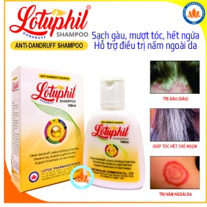 LOTUPHIL DANDRUFF SHAMPOO - DẦU GỘI TRỊ GÀU LOTUPHIL 100ml
